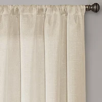 Regal Home Lombardi Solid Metallic Rod Pocket Sheer Single Curtain Panel