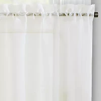 Regal Home Voile Solid 2-pc. Rod Pocket Window Tier