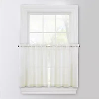 Regal Home Voile Solid 2-pc. Rod Pocket Window Tier