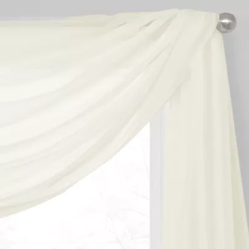 Regal Home Voile Solid Scarf Valance