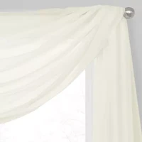 Regal Home Voile Solid Scarf Valance