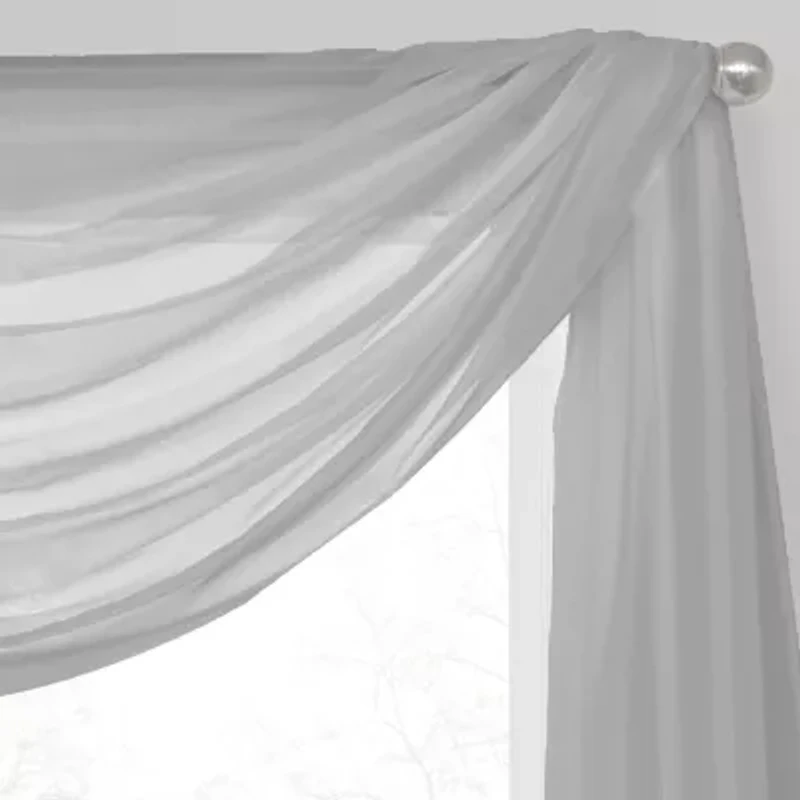 Regal Home Voile Solid Scarf Valance