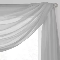 Regal Home Voile Solid Scarf Valance