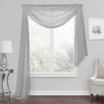 Regal Home Voile Solid Scarf Valance