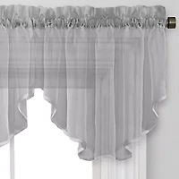 Regal Home Voile Solid Rod Pocket Ascot Valance