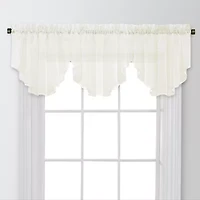 Regal Home Voile Solid Rod Pocket Ascot Valance