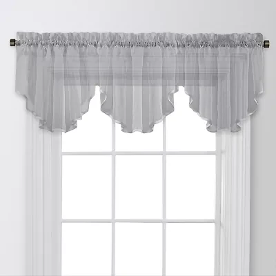 Regal Home Voile Solid Rod Pocket Ascot Valance