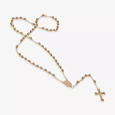 Saint Benedict Medal Mens 26 Inch Rosary Necklace