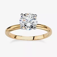 Womens 1 7/8 CT. Cubic Zirconia 18K Gold Over Brass Engagement Ring