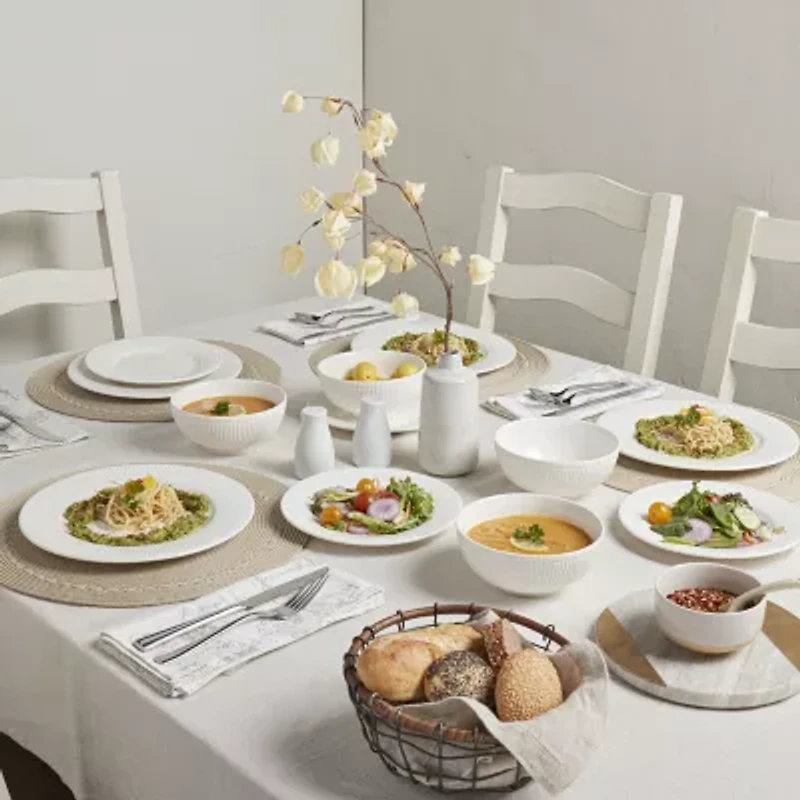 Gallery Fluer 12-pc. Porcelain Dinnerware Set