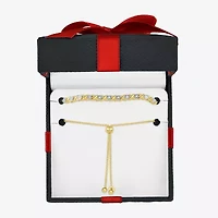 Yes, Please! Womens 1/10 CT. T.W. Natural White Diamond 14K Gold Over Silver Bolo Bracelet