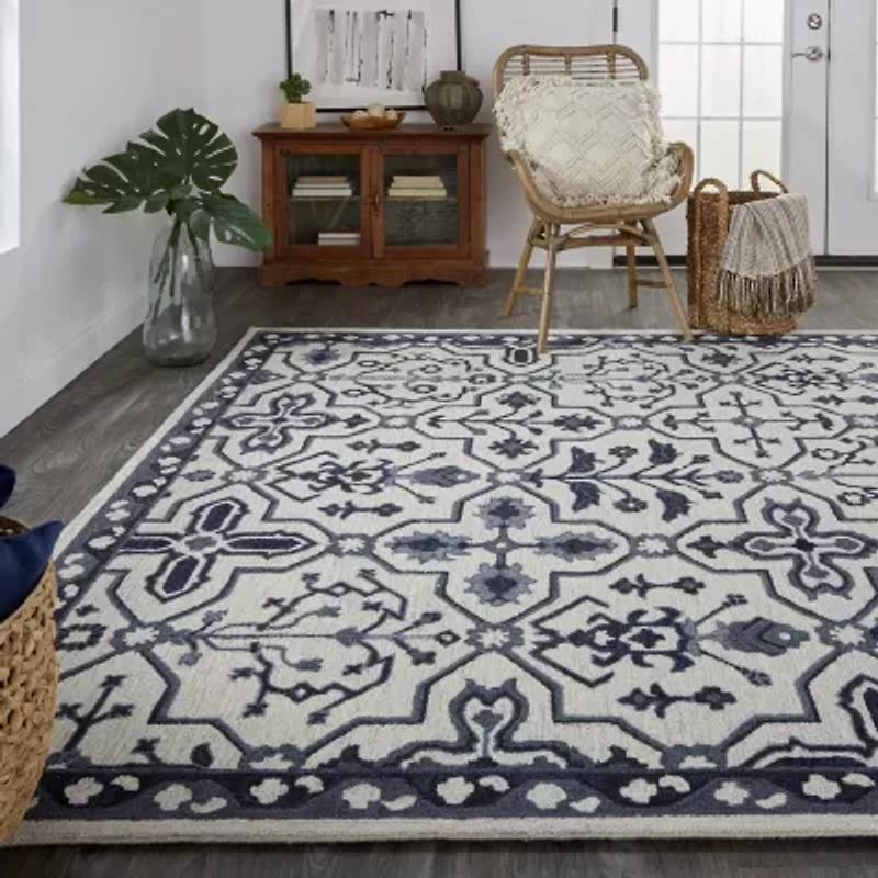 Weave And Wander Faris Floral Hand Tufted Indoor Rectangle Accent Rugs