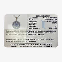 Womens 1 CT. T.W. Natural White Diamond 14K Two Tone Gold Round 18 Inch Pendant Necklace