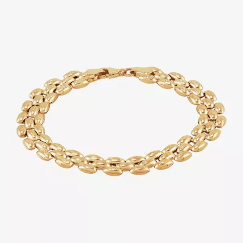 Womens 14K Gold 7.25 Inch Link Bracelet