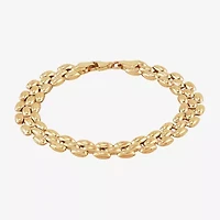 Womens 14K Gold 7.25 Inch Link Bracelet