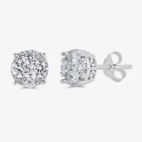 3/4 CT. T.W. Natural White Diamond Sterling Silver 6.4mm Stud Earrings