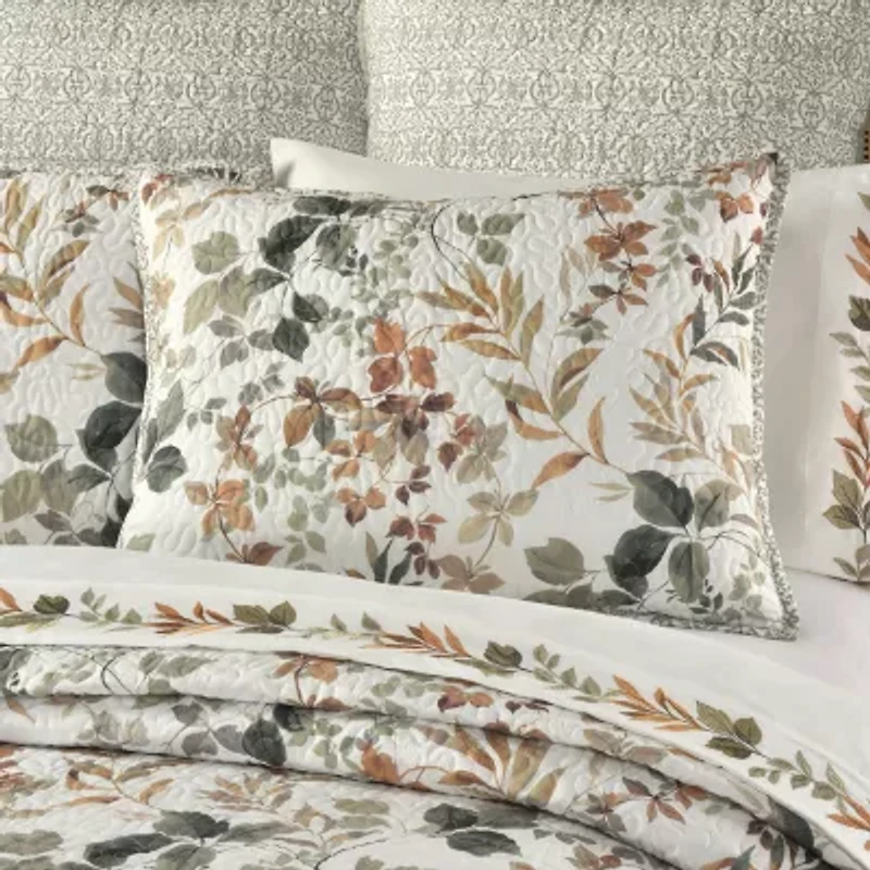 Royal Court Evergreen Floral Quilt Set