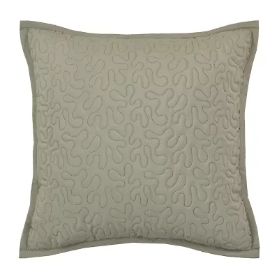 Royal Court Evergreen Square Quilted Square Throw Pillow
