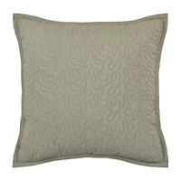 Royal Court Evergreen Square Quilted Square Throw Pillow