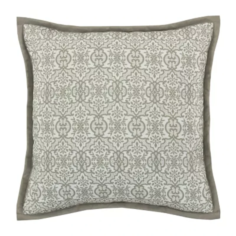 Royal Court Evergreen Square Quilted Square Throw Pillow
