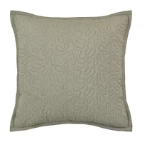 Royal Court Evergreen Square Quilted Square Throw Pillow