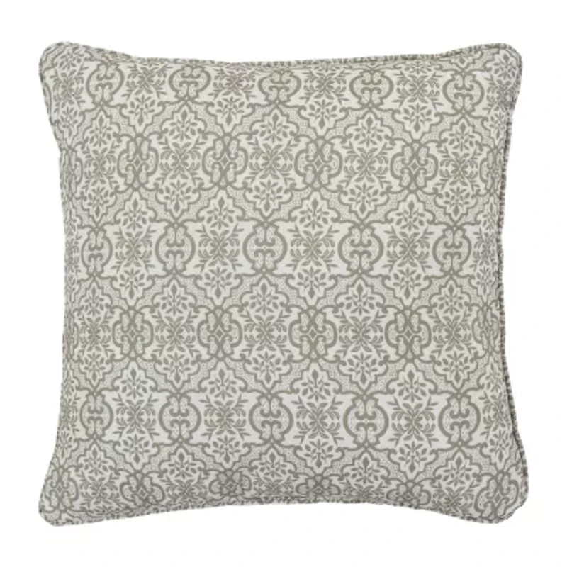 Royal Court Evergreen Square Throw Pillow