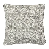 Royal Court Evergreen Square Throw Pillow