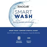 Haggar Smart Wash Mens Stretch Fabric Slim Fit Blazer