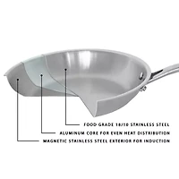 BergHOFF Professional 18/10 Stainless Steel 10" Frying Pan