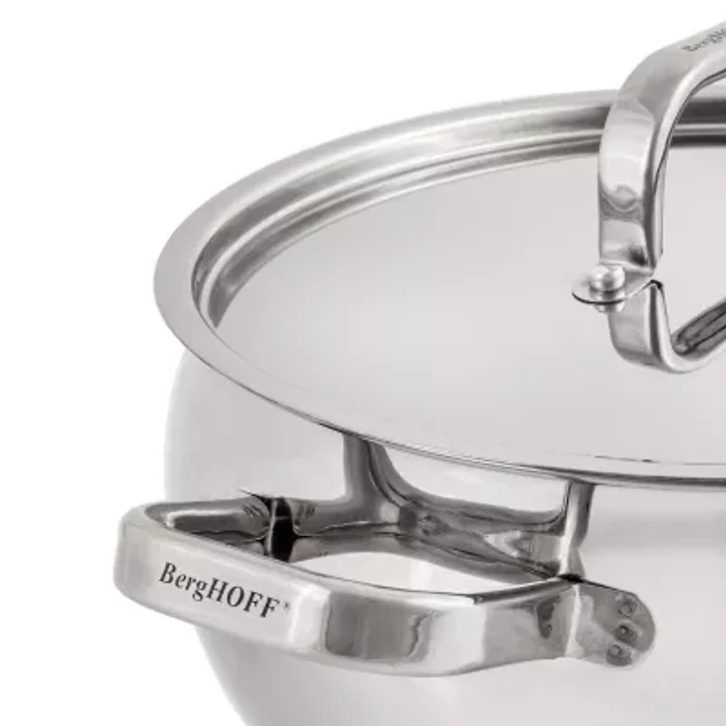 BergHOFF Belly Shape 18/10 Stainless Steel 5.5-qt. Stockpot with Lid