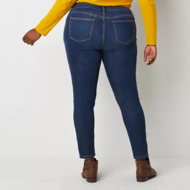 St. John's Bay Womens Plus Secretly Slender Skinny Jean