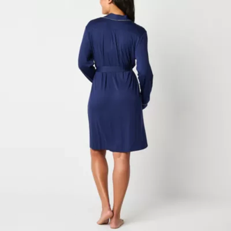 Liz Claiborne Cool and Calm Womens Long Sleeve Knee Length Robe