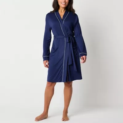 Liz Claiborne Cool and Calm Womens Long Sleeve Knee Length Robe