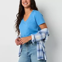 a.n.a Womens V Neck Short Sleeve T-Shirt