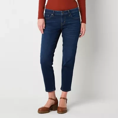 a.n.a Ankle Womens Low Rise Straight Leg Slim Fit Jean