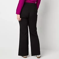 Liz Claiborne Lisa Flare Womens Mid Rise Plus Pull-On Pant