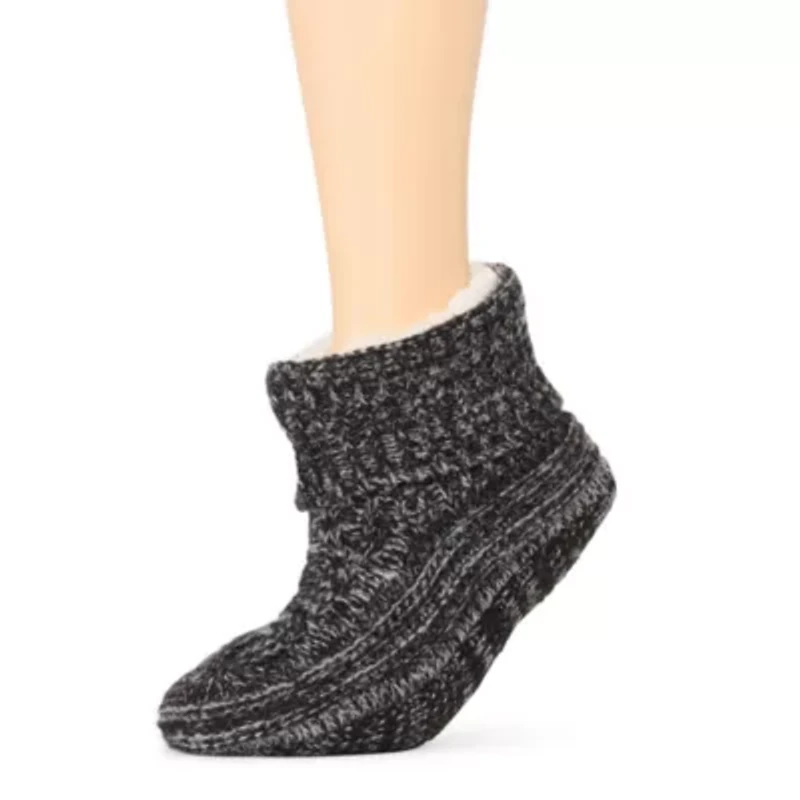 Muk Luks Tall Cuff Brushed Womens 1 Pair Slipper Socks