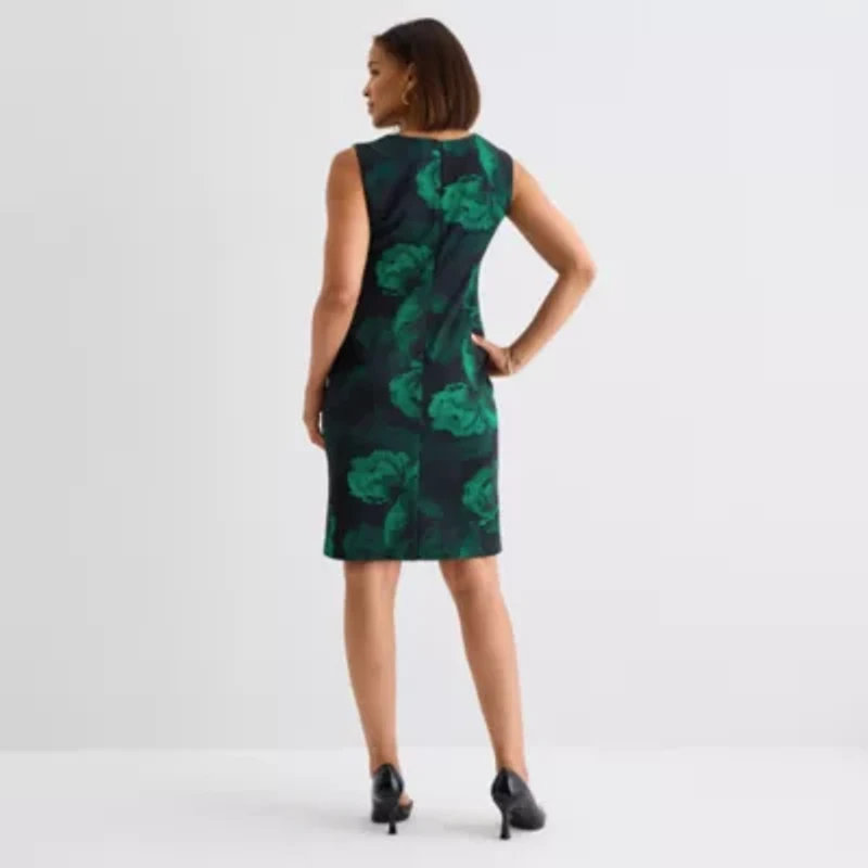 Maya Brooke Womens Floral Jacket Dress