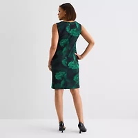 Maya Brooke Womens Floral Jacket Dress