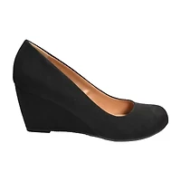 CL by Laundry Nima Womens Round Closed Toe Wedge Heel Pumps