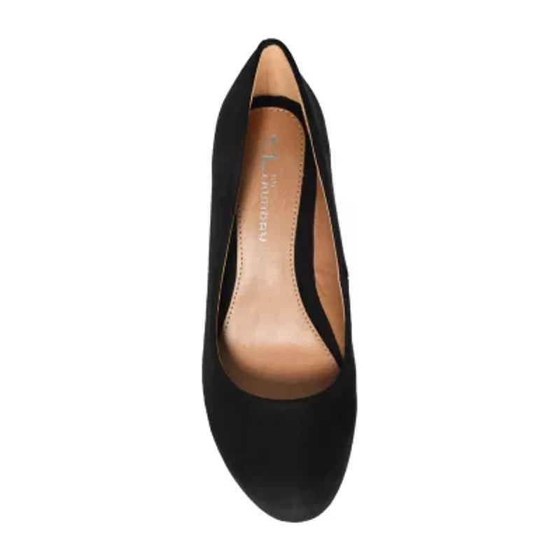 CL by Laundry Nima Womens Round Closed Toe Wedge Heel Pumps