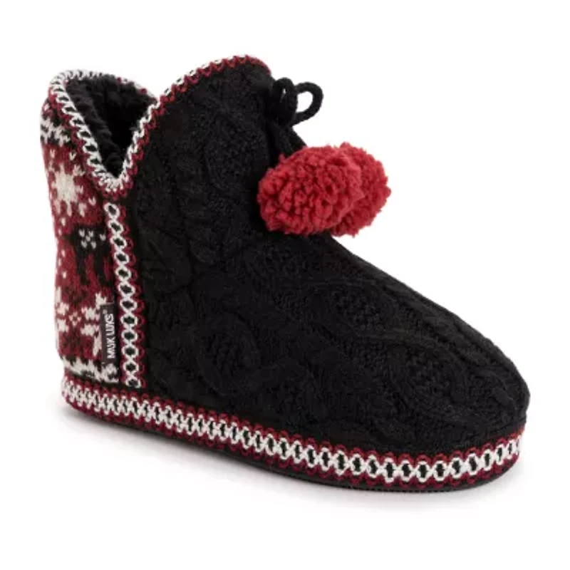Muk Luks Womens Bootie Slippers