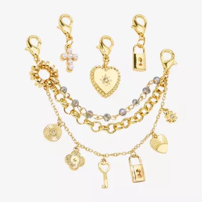 Bijoux Bar Cross Heart Shoe Charm
