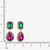 Bijoux Bar Womens Glass Hypoallergenic Drop Earrings