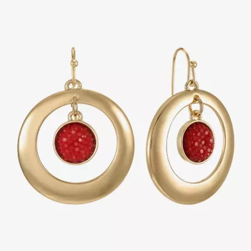 Mixit Gold Tone Womens Drop Earrings