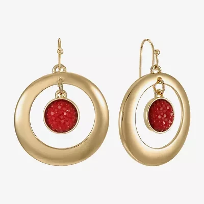 Mixit Gold Tone Womens Drop Earrings