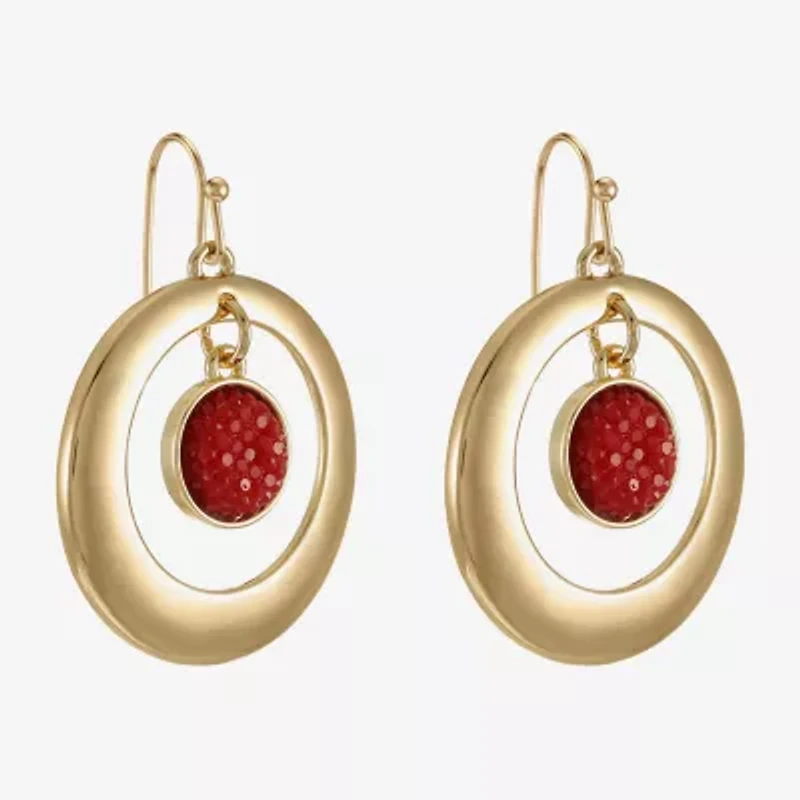 Mixit Gold Tone Womens Drop Earrings