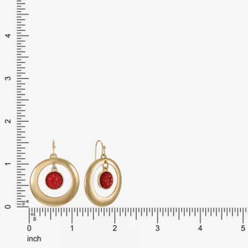 Mixit Gold Tone Womens Drop Earrings