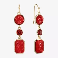 Mixit Gold Tone Womens Drop Earrings