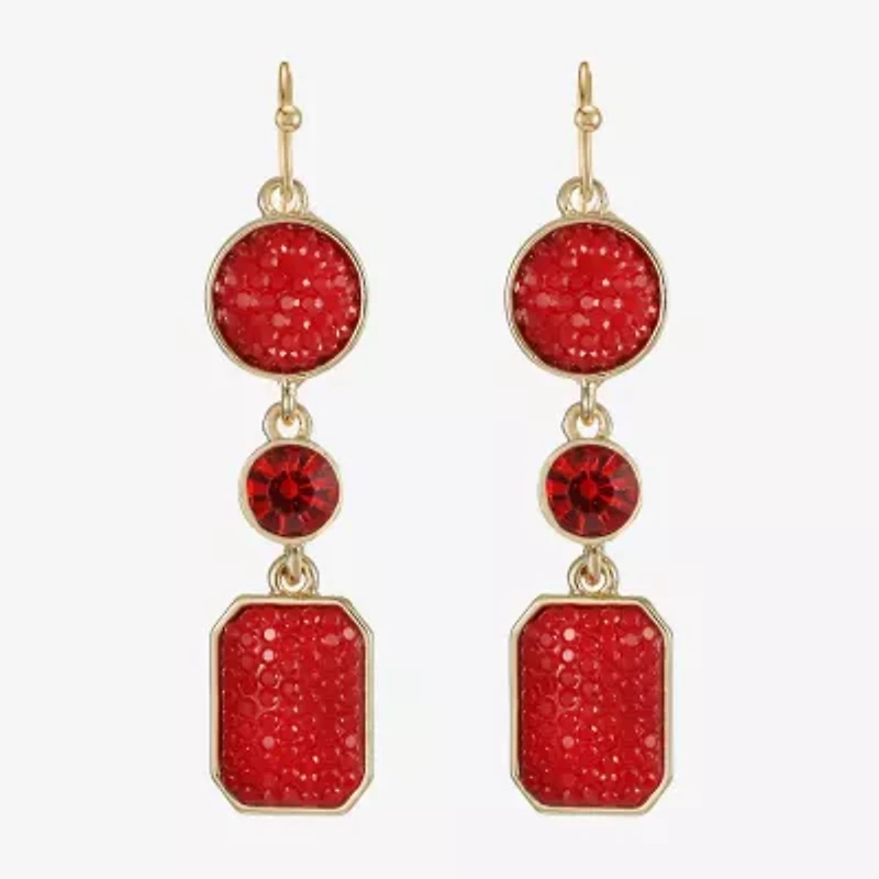 Mixit Gold Tone Womens Drop Earrings